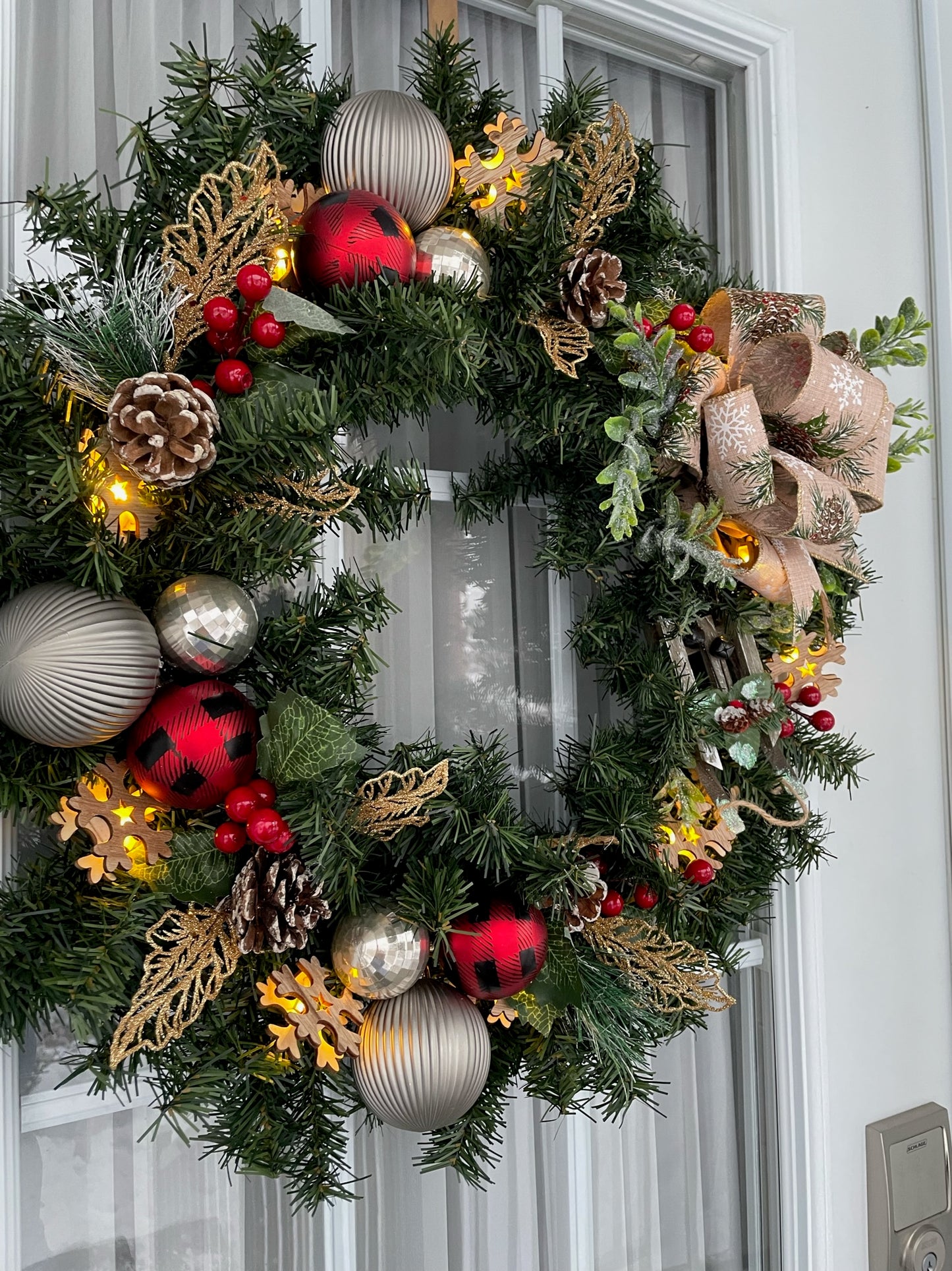 Christmas wreath "Ahoy the little sled"