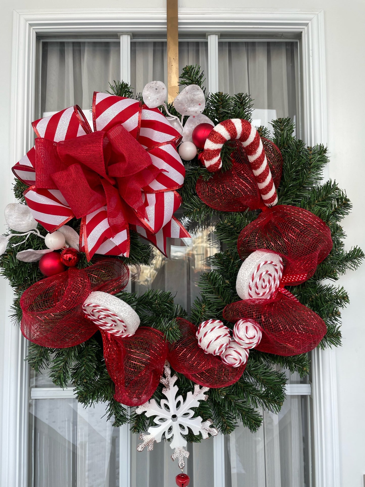 Couronne Noël " Les bonbons de Noël "