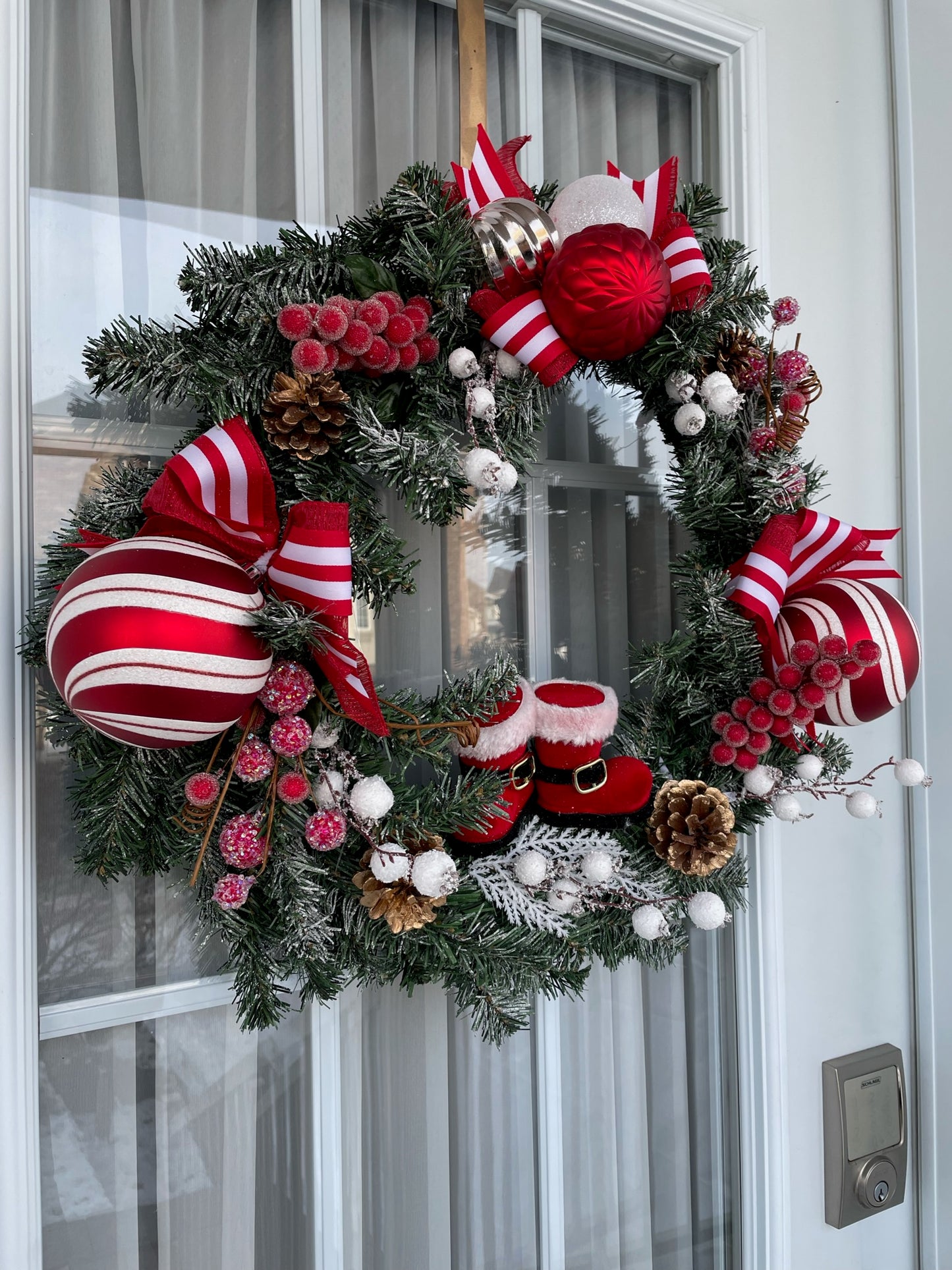 Couronne de NOËL " Les bottes du père NOËL "