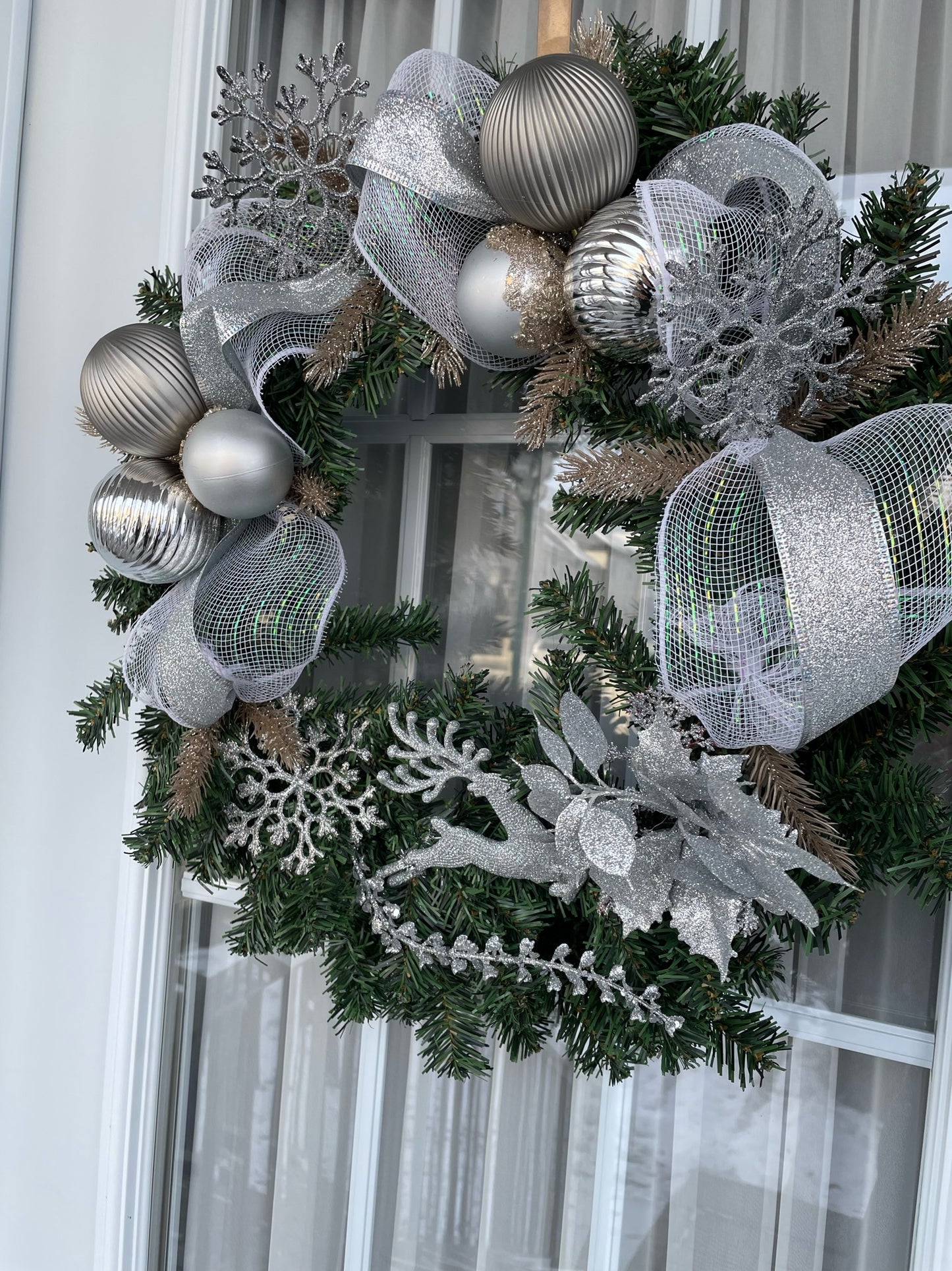 Couronne Noël " Le cerfs dans son argent "