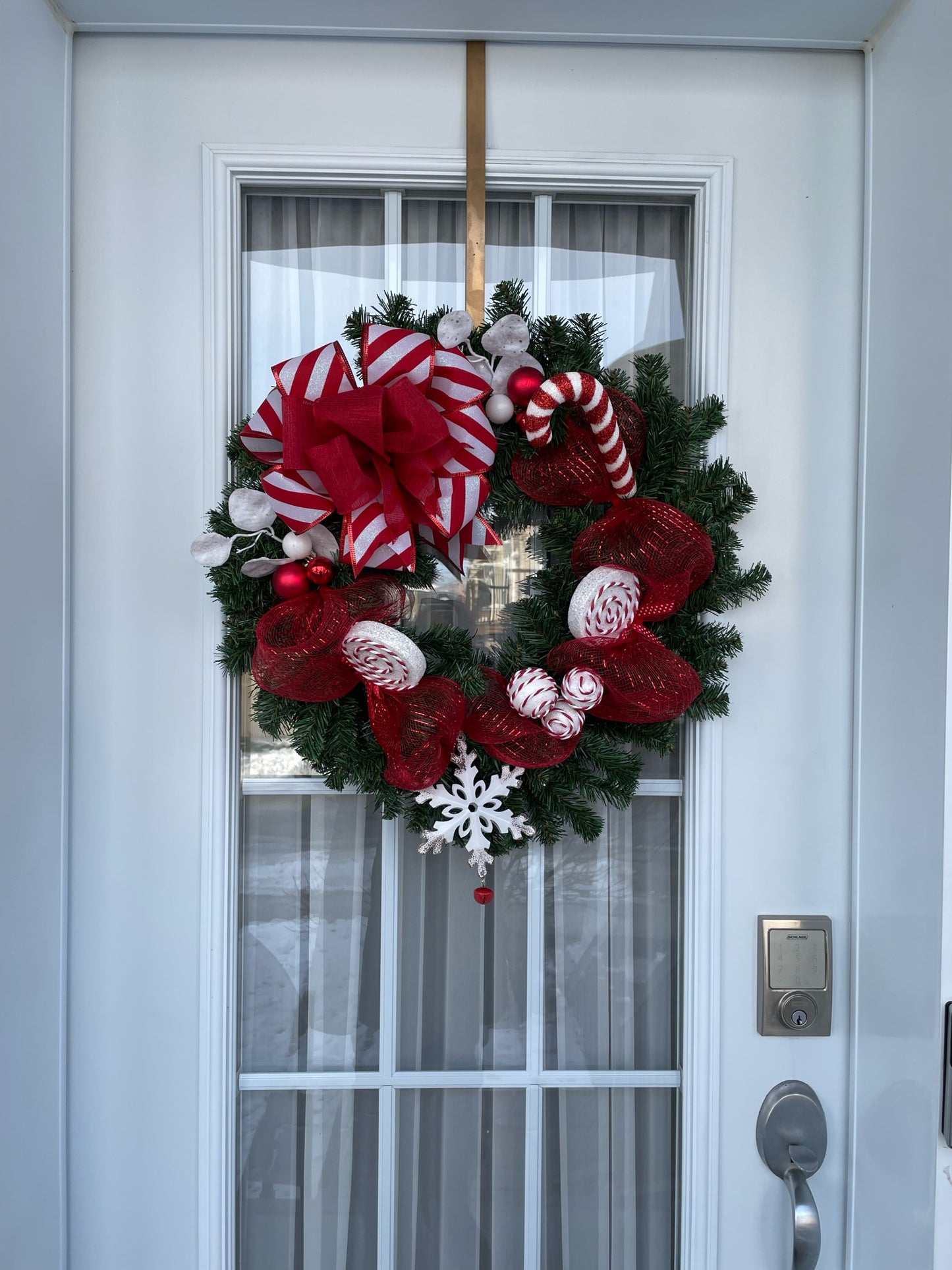 Couronne Noël " Les bonbons de Noël "