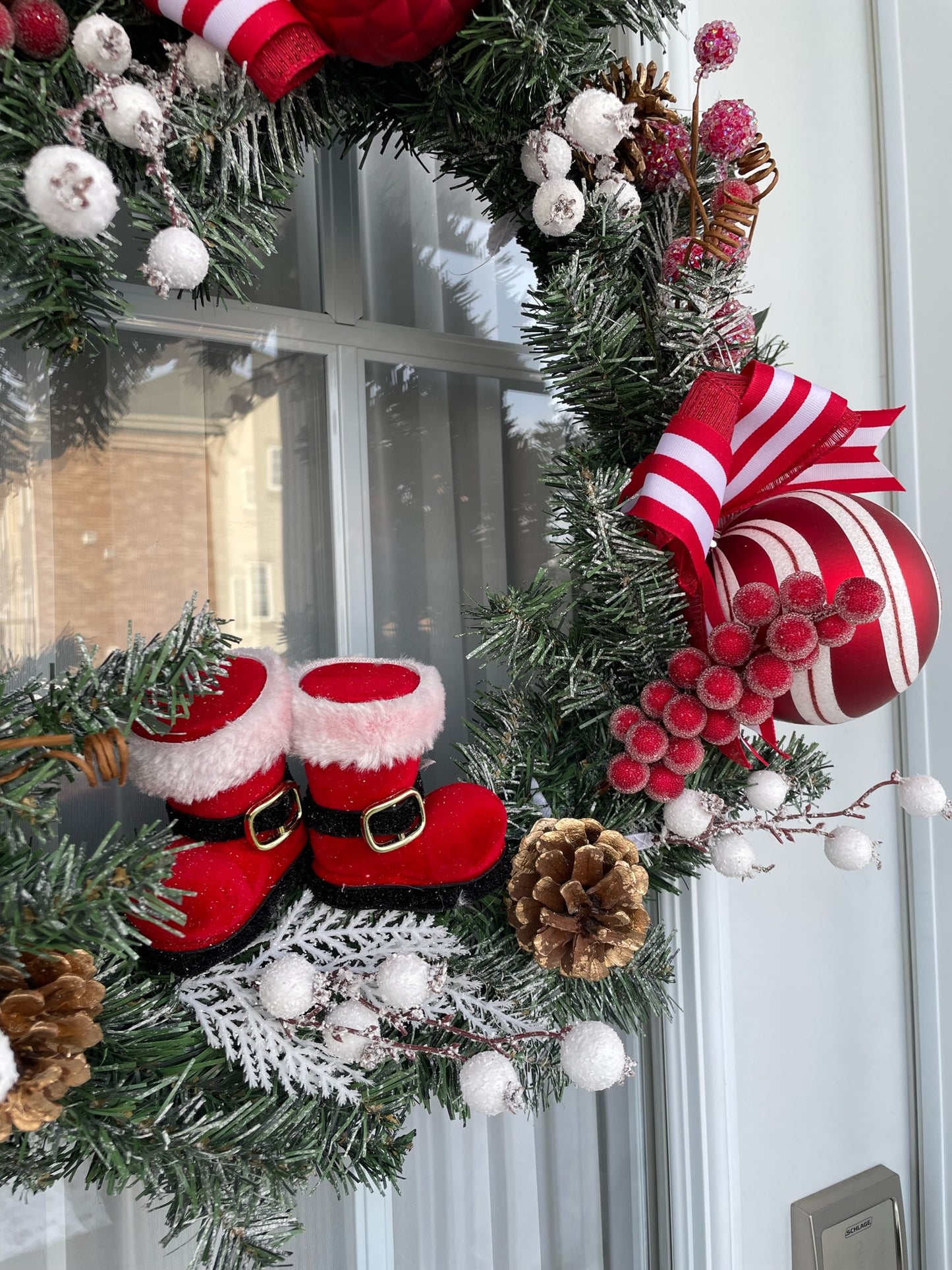 Couronne de NOËL " Les bottes du père NOËL "