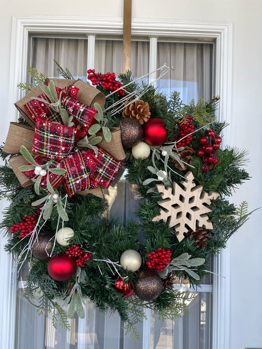 Couronne de noel " Le flocon de neige"