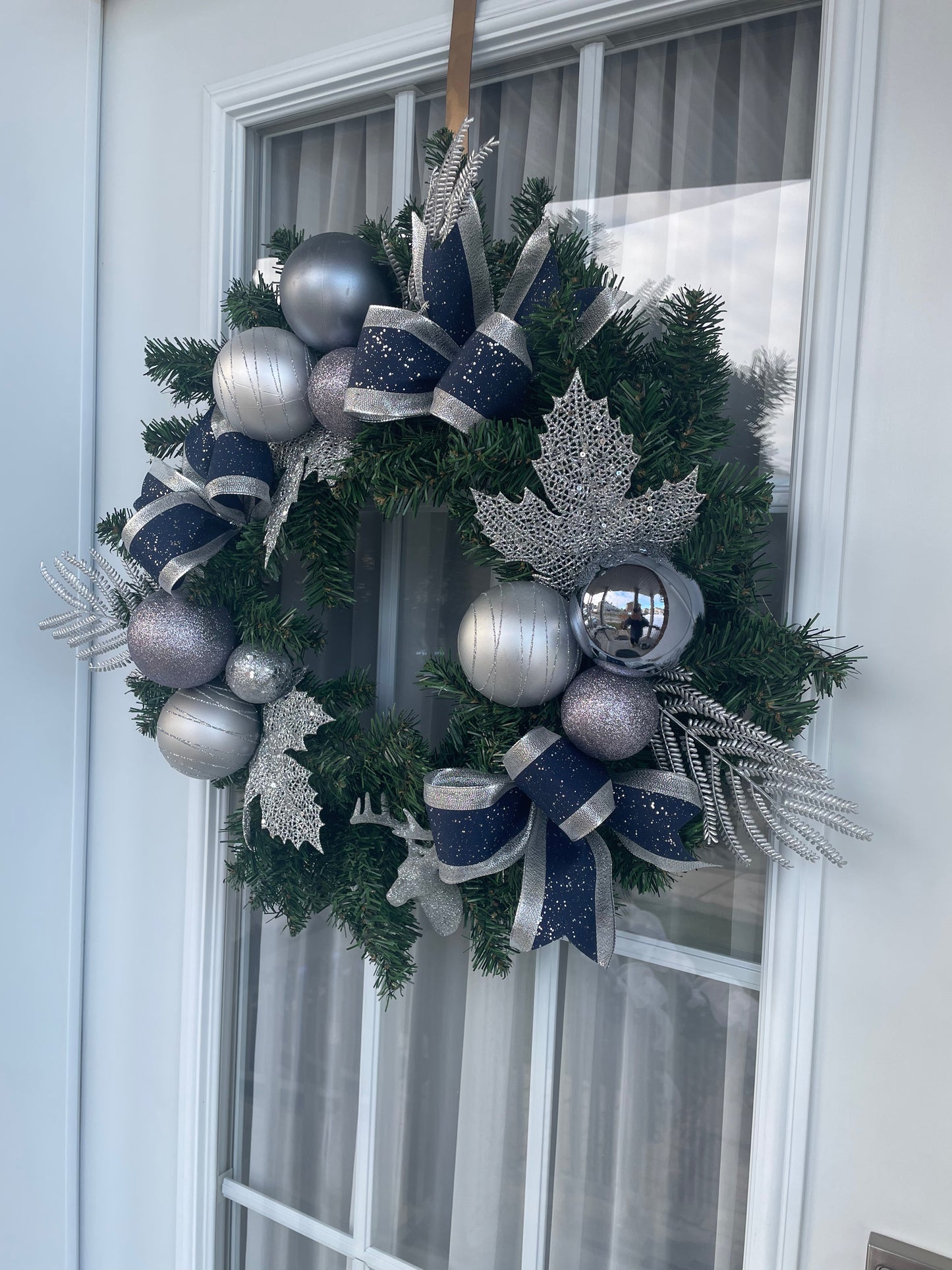 Couronne de Noël " Renne au nez d'argent "