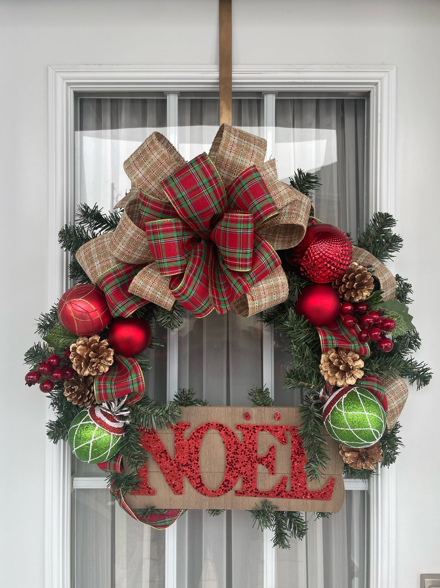 Couronne de Noel " Noel en famille "