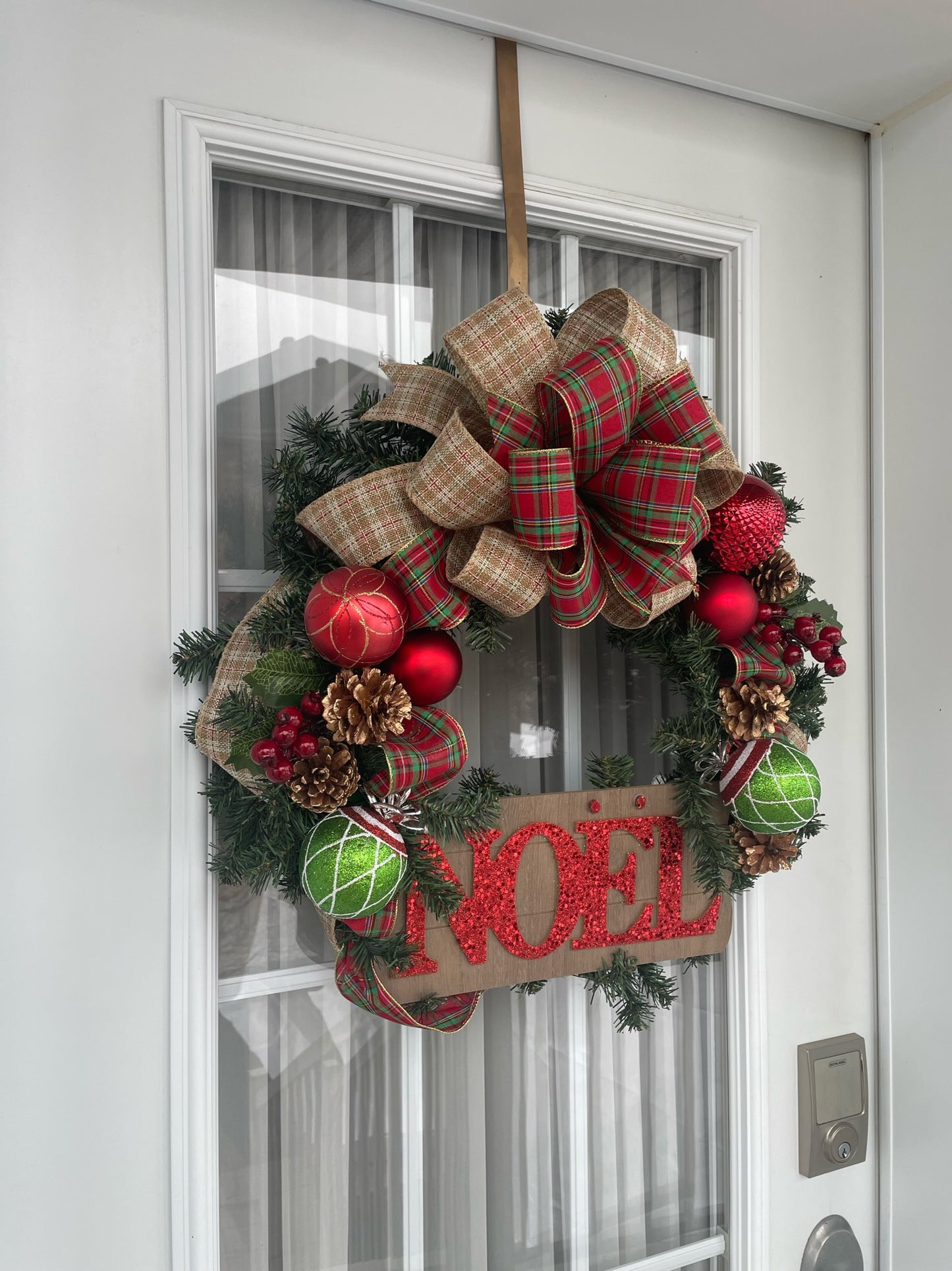 Couronne de Noel " Noel en famille "