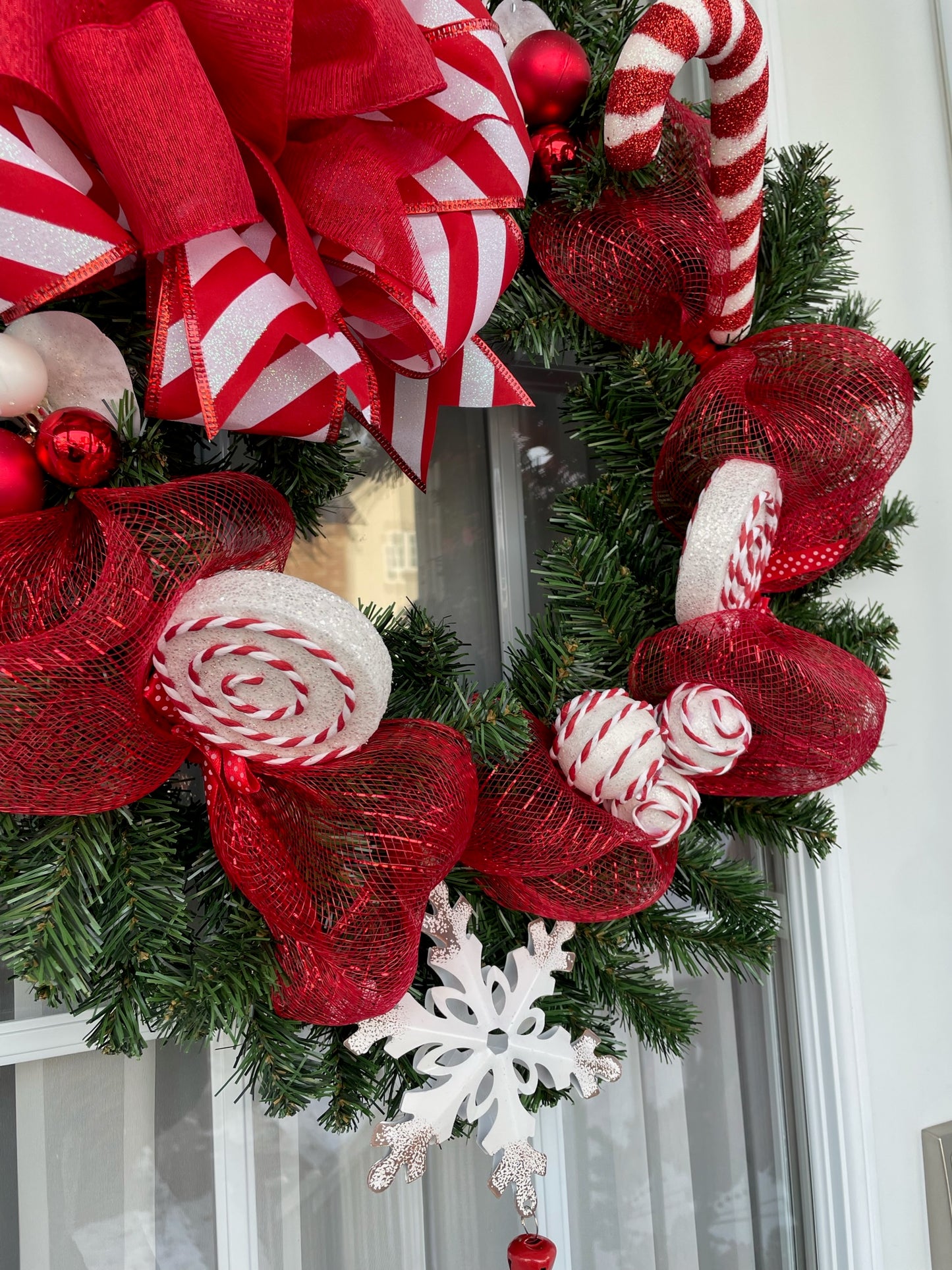 Couronne Noël " Les bonbons de Noël "