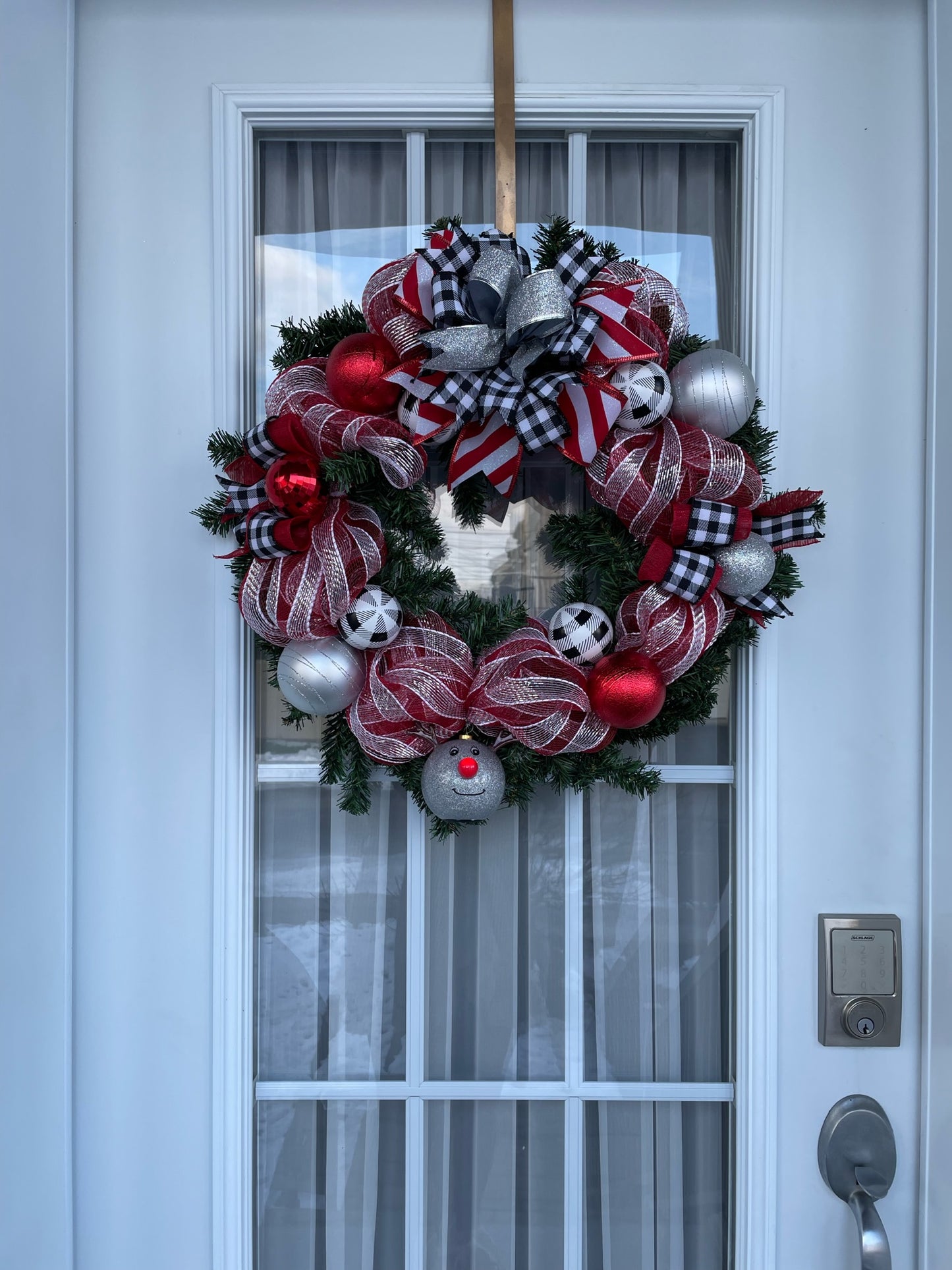 Couronne de Noël " Rudolph & La folie de Noël