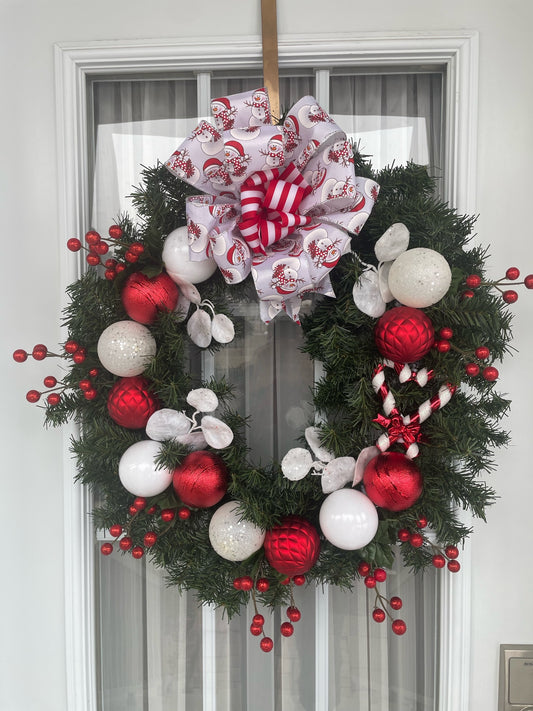 Christmas wreath "Candy cane"
